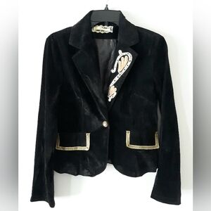 VTG Banana Velvet Sequin Blazer